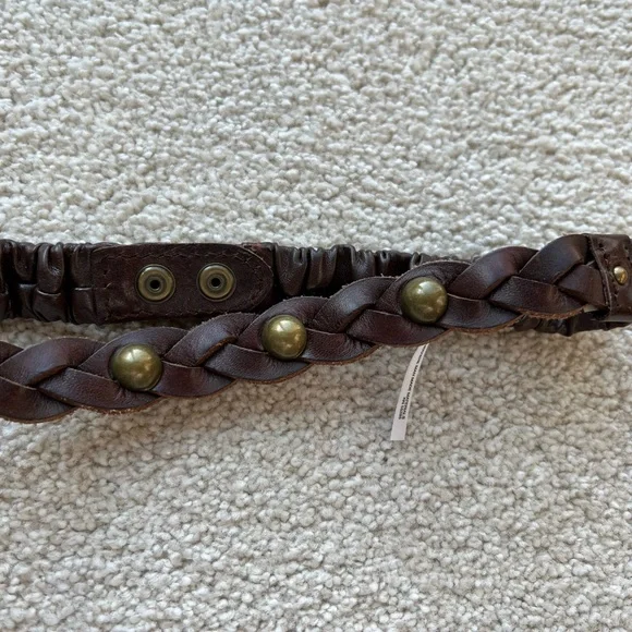 Express Chocolate Brown Studded Belt Sz S Grunge Steampunk Boho Western Rodeo Express Chocolate Brown Studded Belt Sz S | Mercari main image 4